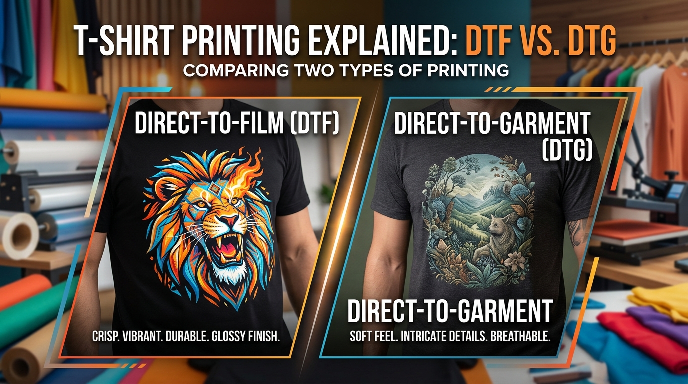 The Ultimate Guide to DTF vs. DTG Printing: Which is Right for You?
